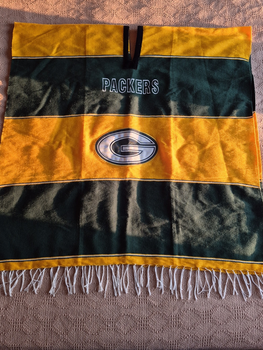 Green & Yellow Packers Beach Poncho Sarape - Team Logo
